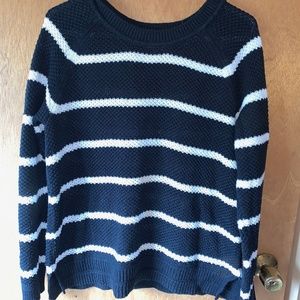 black and white striped sweater